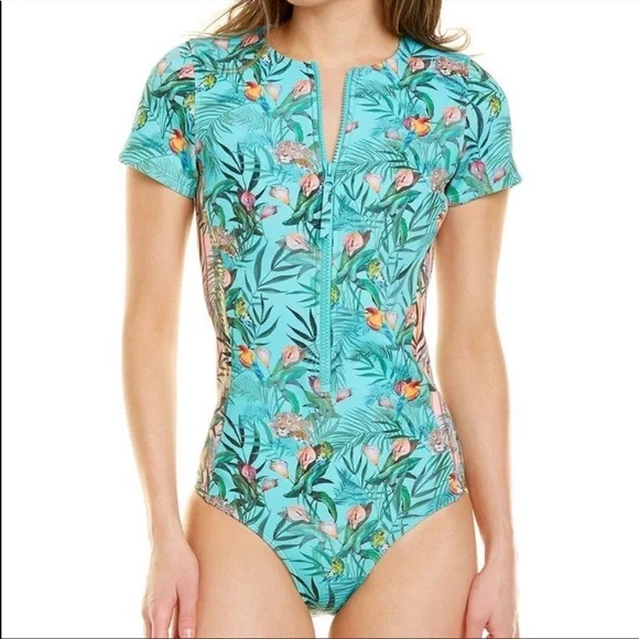 Johnny Was Taina Neoprene One Piece Swimsuit - Picture 3 of 13